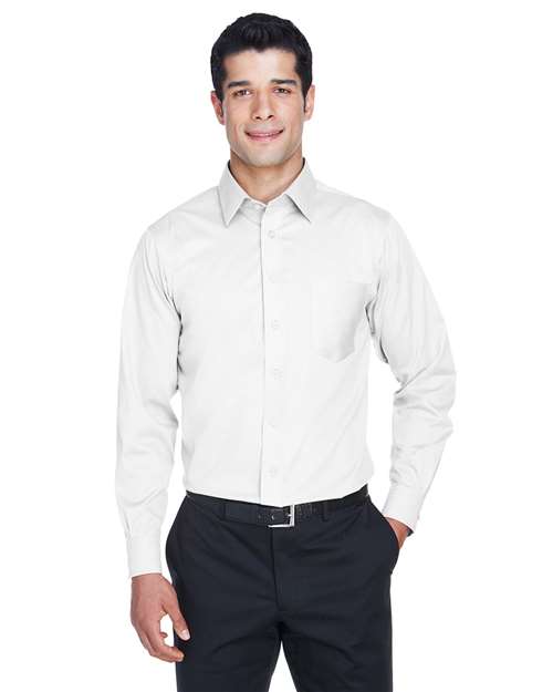 Men's Tall Crown Collection® Solid Stretch Twill Woven Dress Shirt