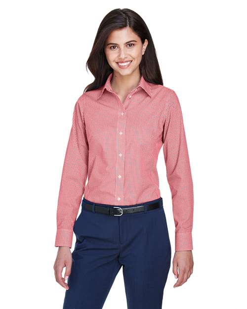Women's Crown Collection® Gingham Check Woven Dress Shirt