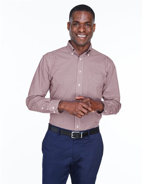 Men's Crown Collection® Gingham Check Woven Dress Shirt
