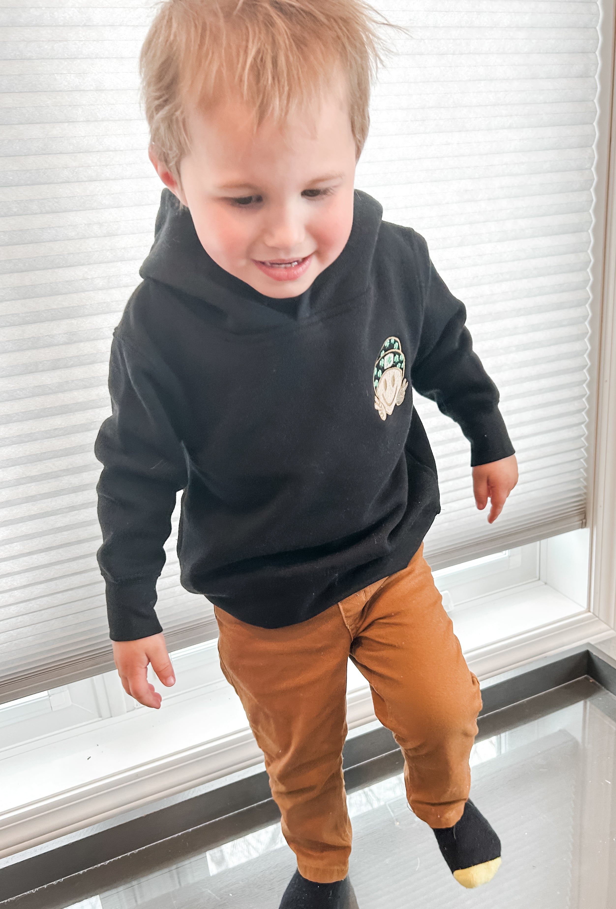 St. Patrick's Day - Embroidered Toddler sweatshirt - Smiley w/ St. Patty's Day Beanie