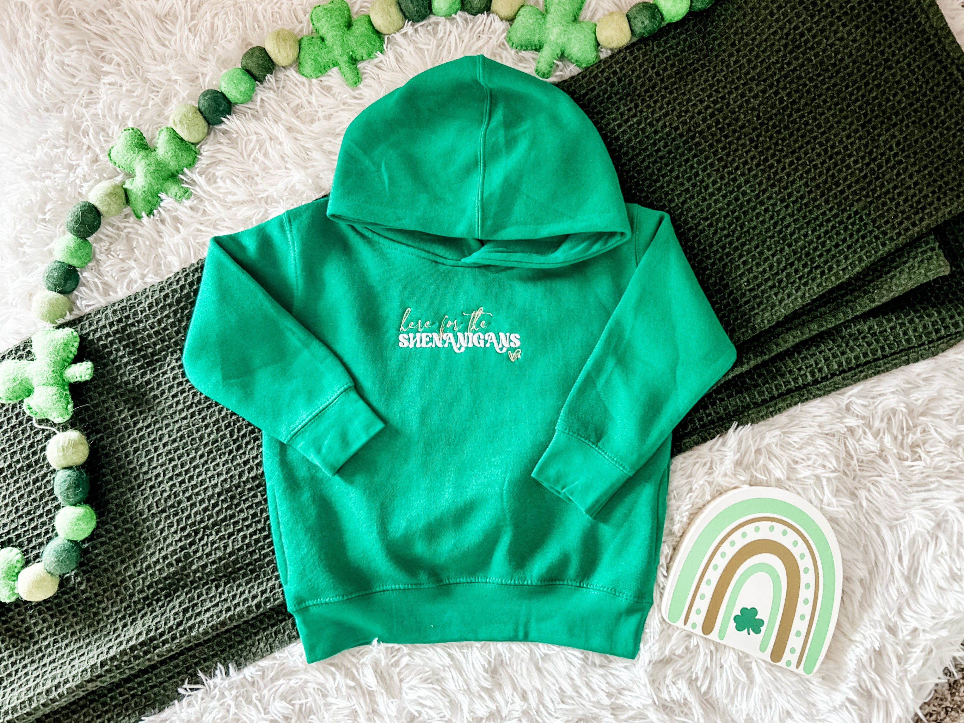 St. Patrick's Day - Embroidered Toddler sweatshirt - here for the Shenanigans
