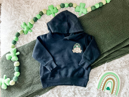 St. Patrick's Day - Embroidered Toddler sweatshirt - Smiley w/ St. Patty's Day Beanie