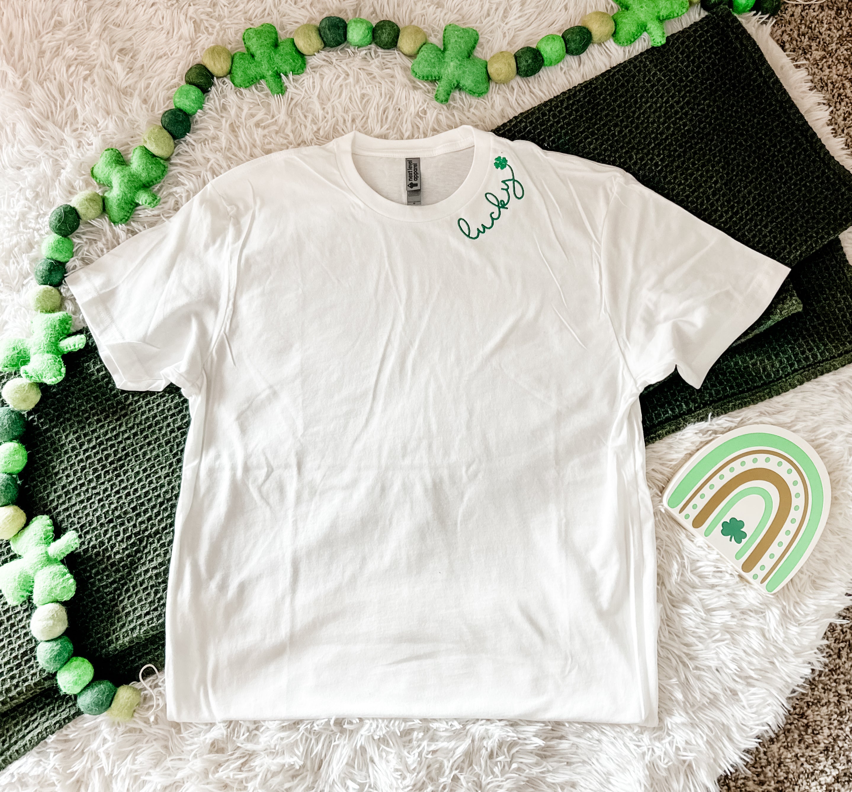 St. Patrick's Day - Embroidered Lucky Collar Tees & Crews