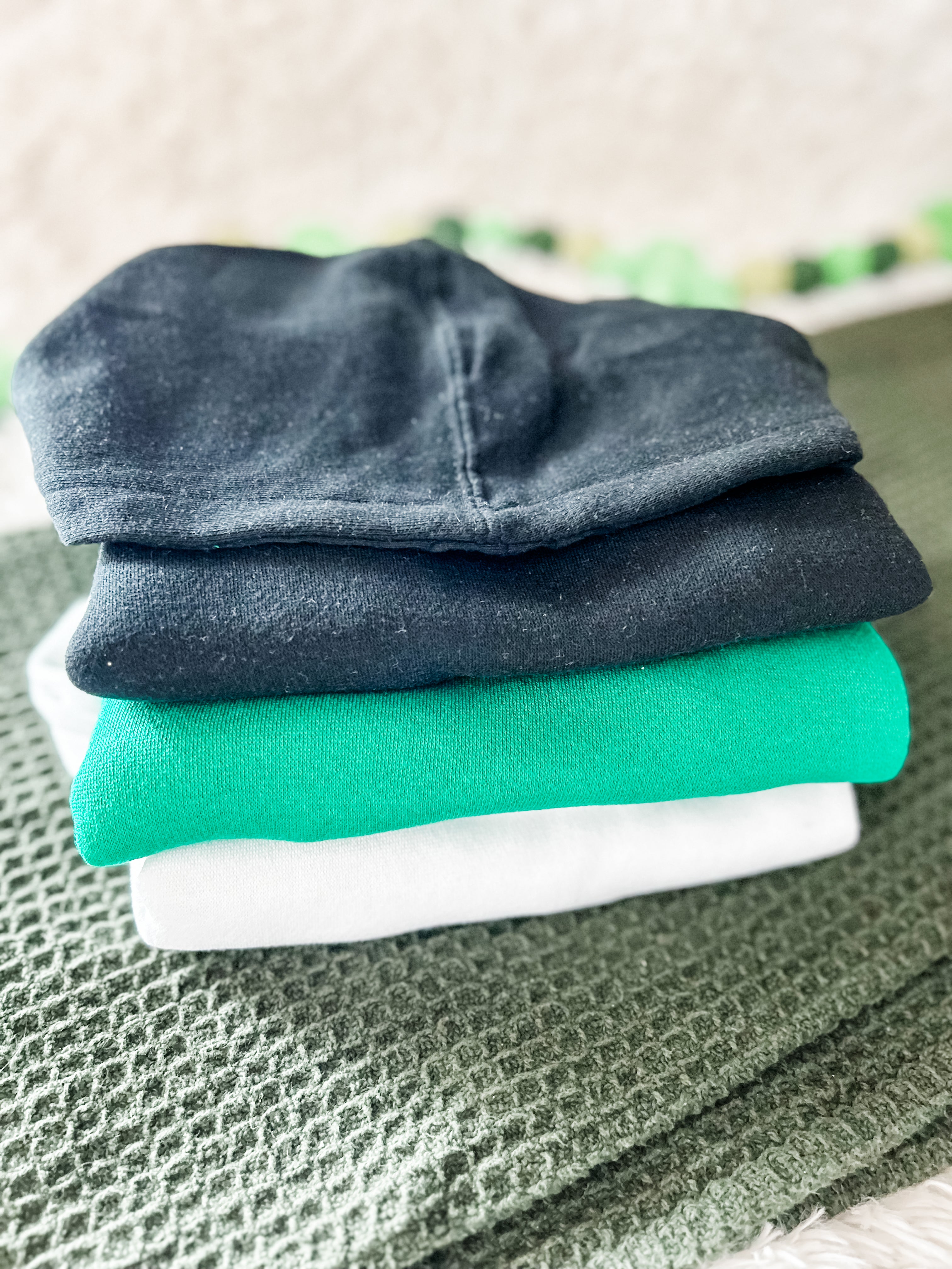 St. Patrick's Day - Embroidered Toddler sweatshirt - Boho Rainbow w/ Clover
