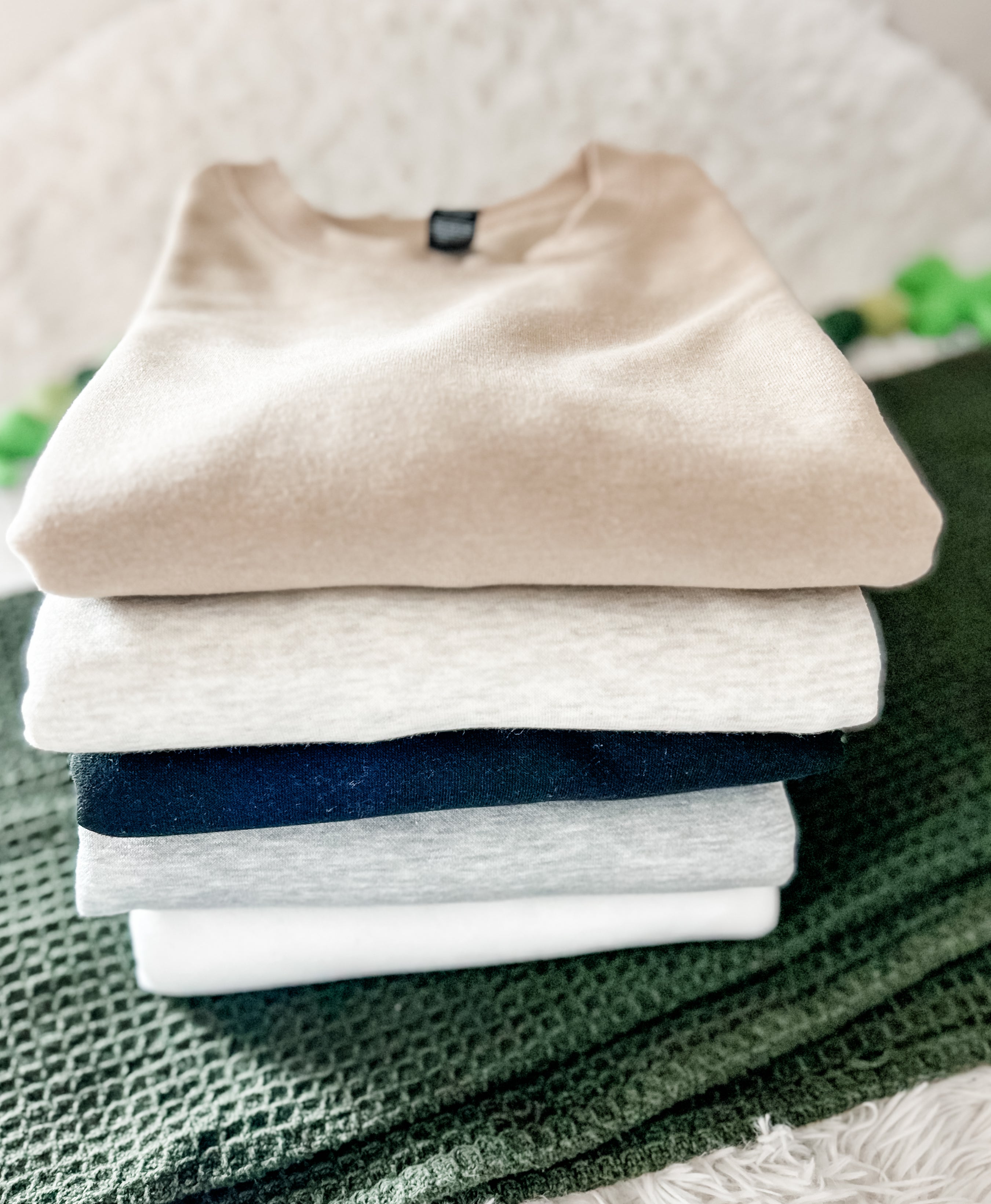St. Patrick's Day Sweatshirt - Embroidered Lucky with Clover