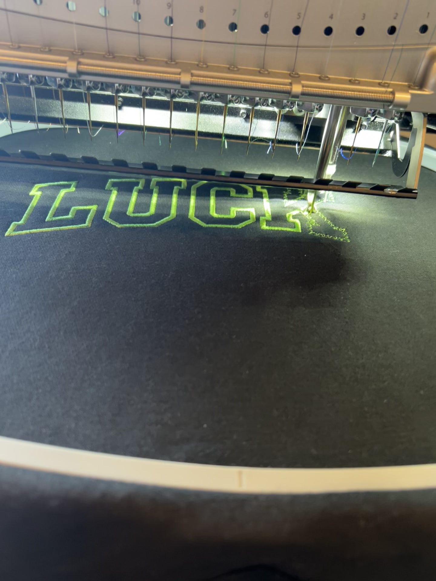 St. Patrick's Day Sweatshirt - Embroidered Lucky with Clover