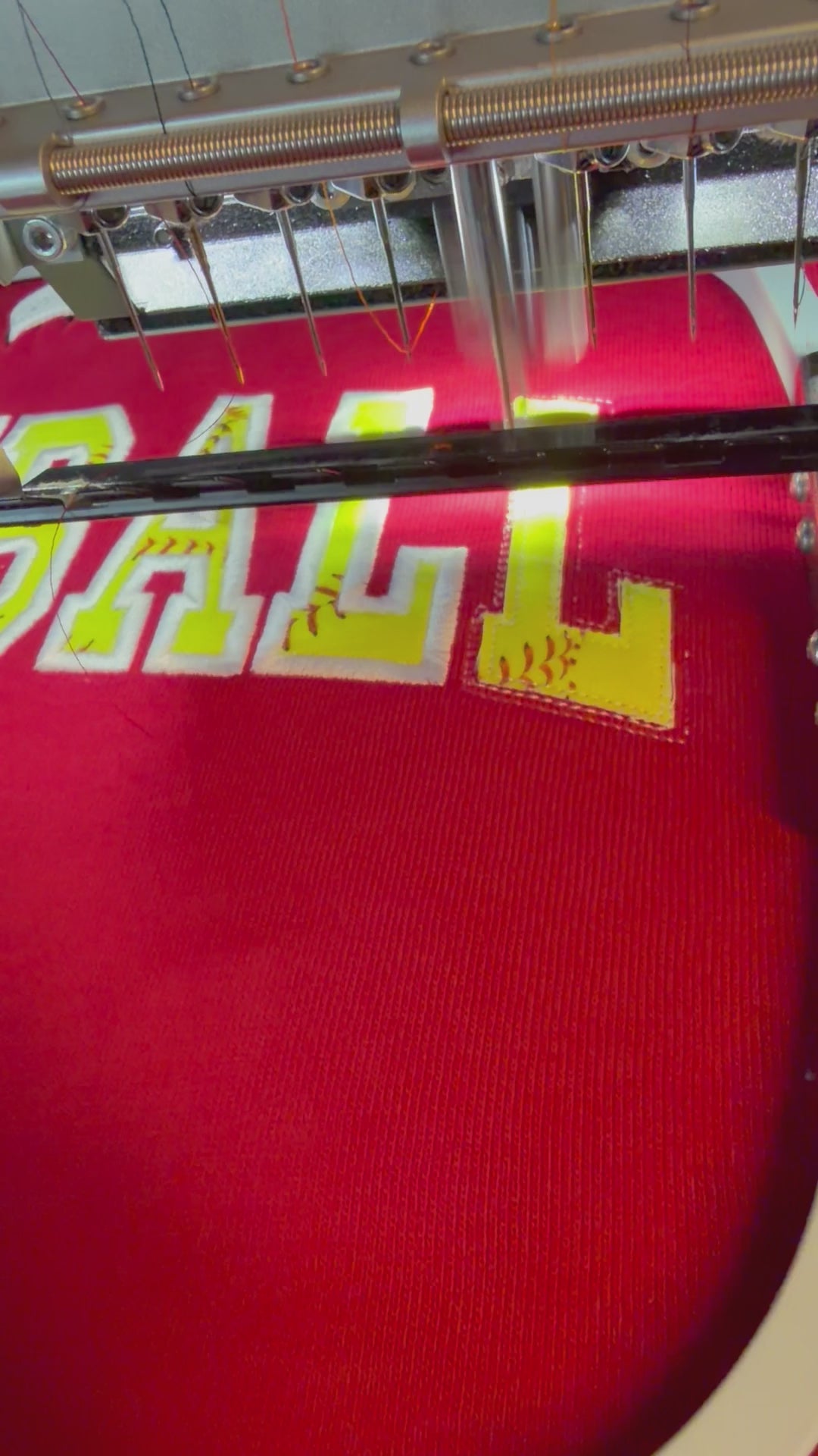 Softball Applique -Hockey String Hoodie
